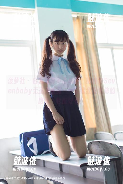 菠萝社 - 白色写真不再单调，柳侑绮Sevenbaby无圣光系列——就像我没装修的房间，也挺好看！